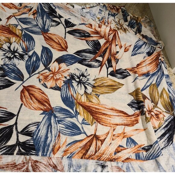 Lot of 2 Womens Plus Size 2X 100% Linen T shirts Stripe Floral - Picture 14 of 16